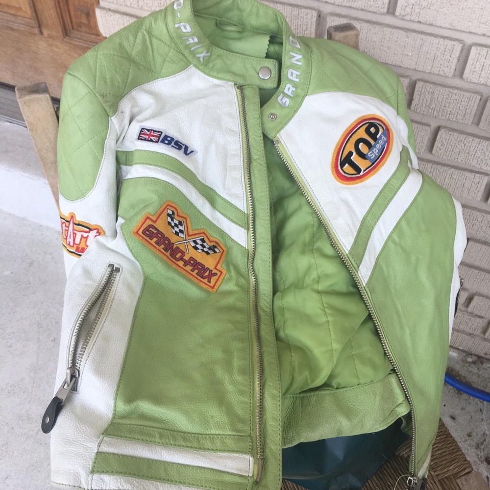 Italian leather moto jacket